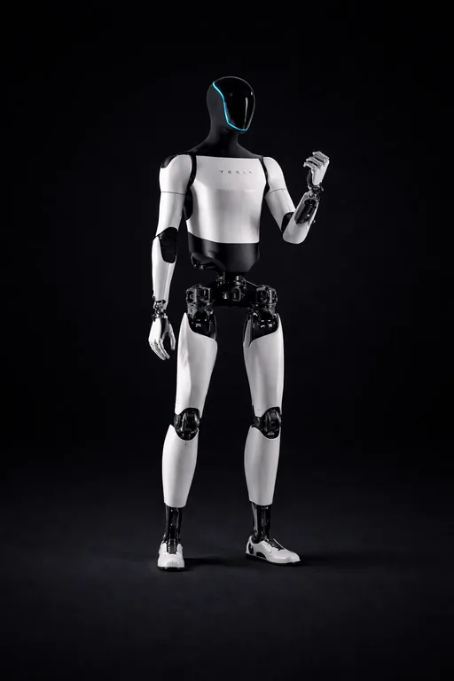 Photo de Tesla Optimus, robot humanoïde industriel